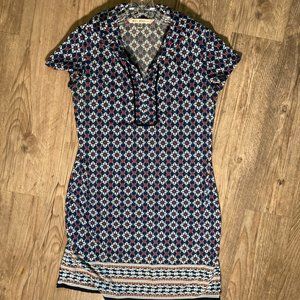 Max Studio Short Dress, Color Blue and Red, Size S